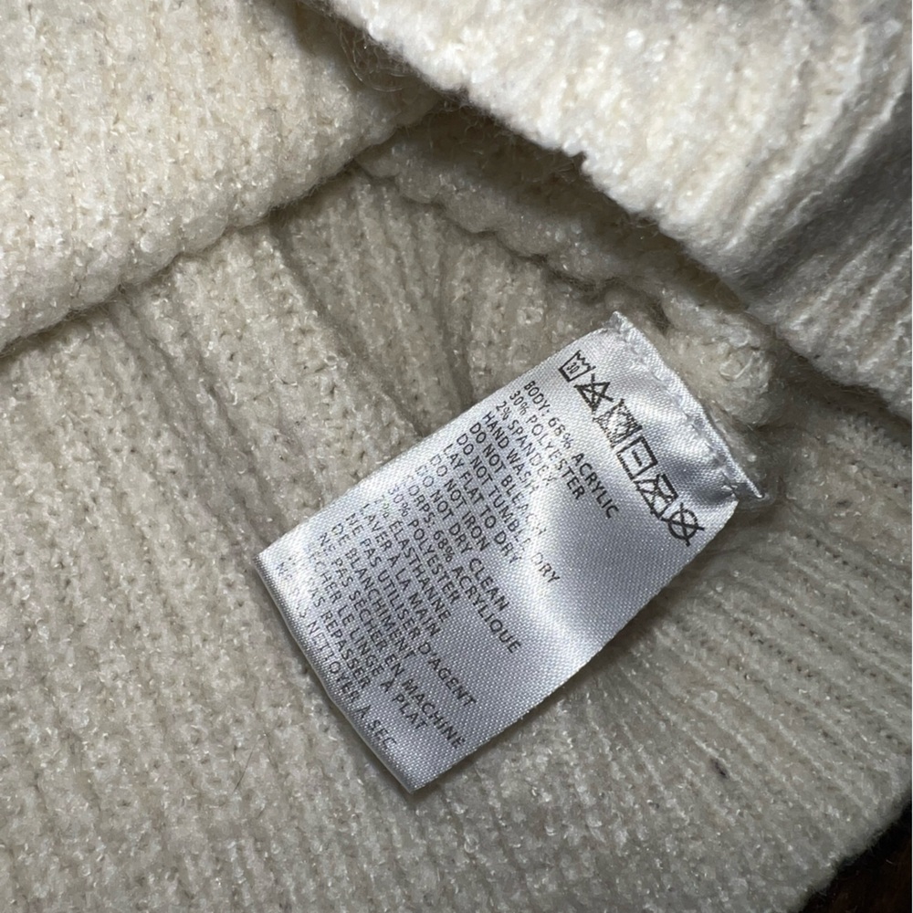 Urban Outfitters Piper Cream Slouchy Balloon Sleeve Gold Black Cardigan Size XS - Picture 14 of 14